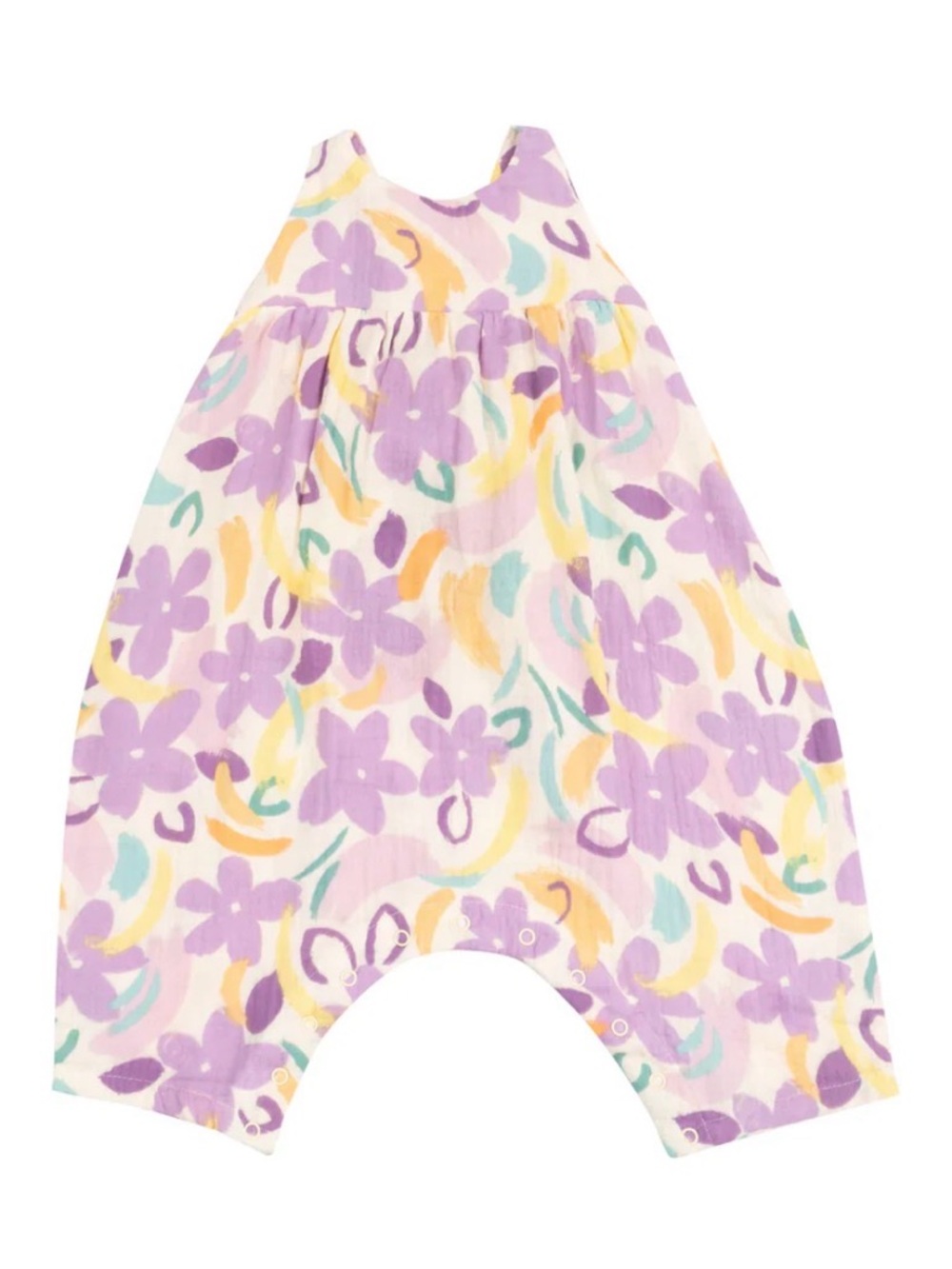 Angel Dear Muslin Tie Back Romper - Painty Daisy